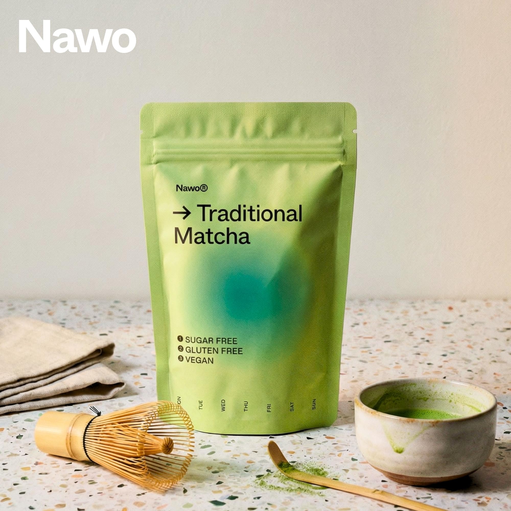 Nawo® Routines Matcha Barista – 250g & 500g & 1kg, Klasa Organiczna Premium, Zielona Herbata Matcha, 100% Naturalna i Ekologiczna, Jakość Profesjonalna (500g)
