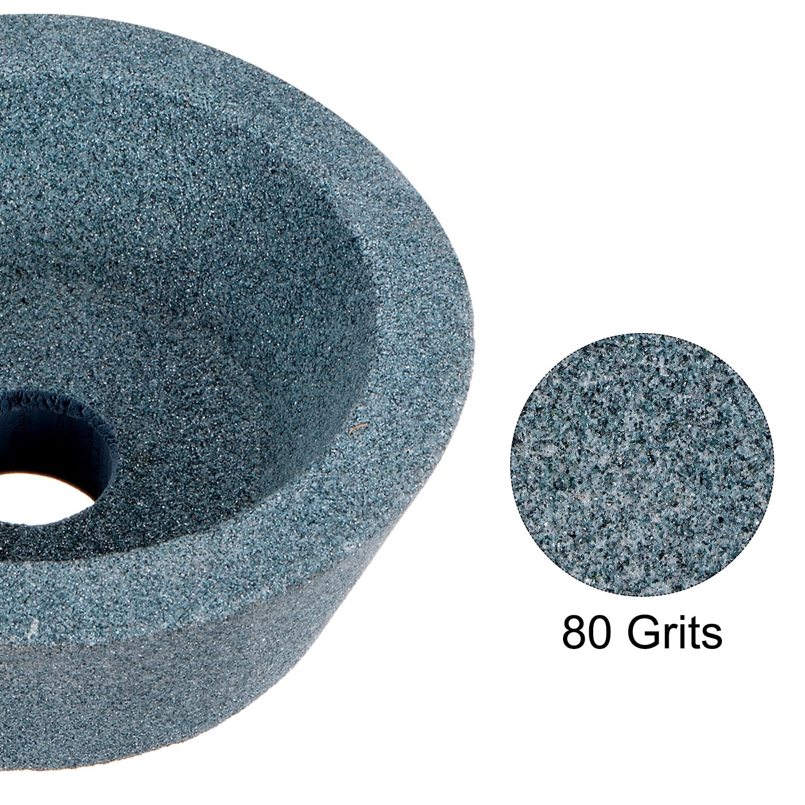QUARKZMAN Meule Conique de 4 Pouces de 80 Grains en Carbure de Silicium Vert Meule GC pour Meulage de Surface Meule Abrasive pour Outil en Céramique
