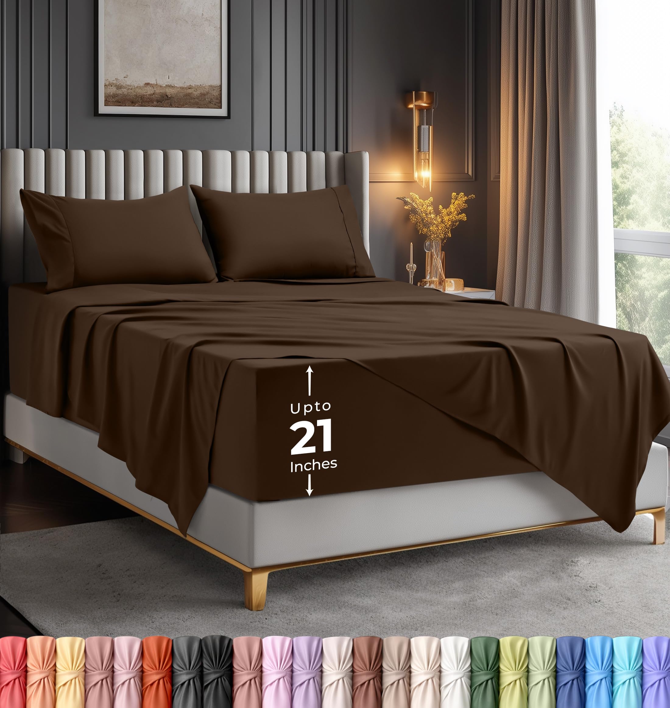 Parure de lit douce pour matelas jusqu'à 53,3 cm de profondeur