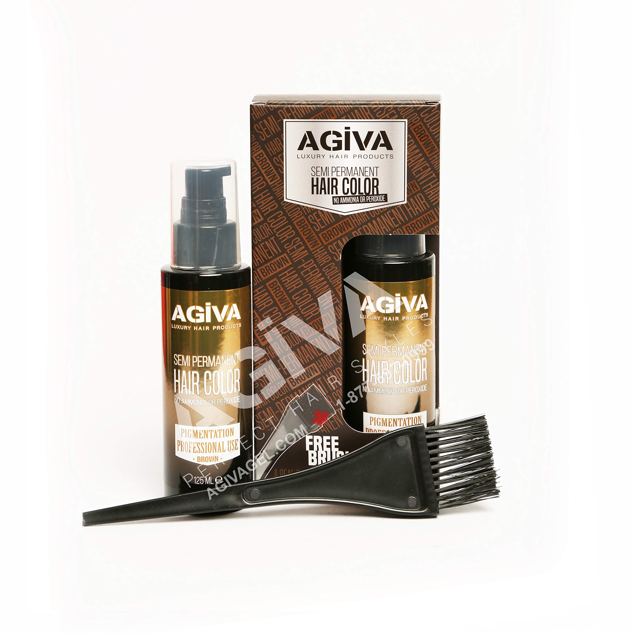Agiva matita sopracciglia Semi Permanent Hair Color Brown 125Ml, 125 ml