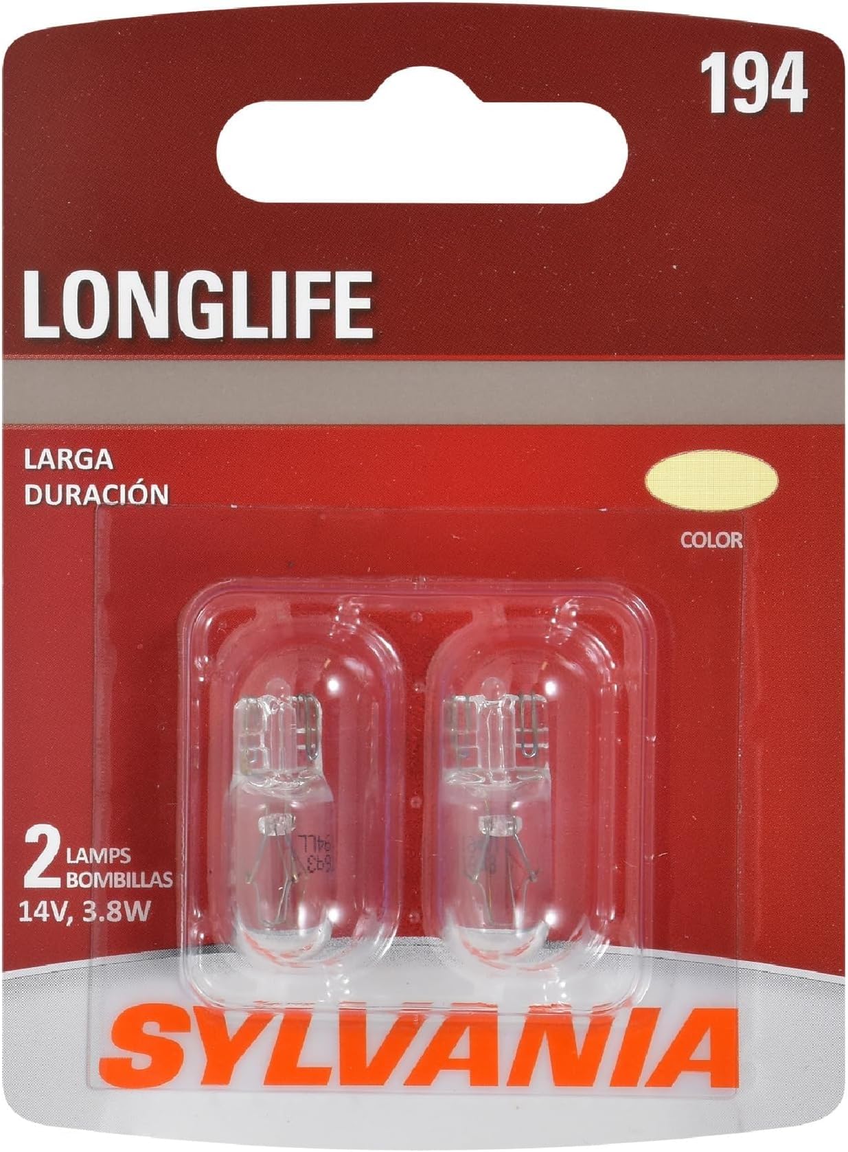 194 Long Life Miniature - Bulb, Ideal for Interior Lighting - Trunk, Cargo and License Plate (Contains 2 Bulbs)
