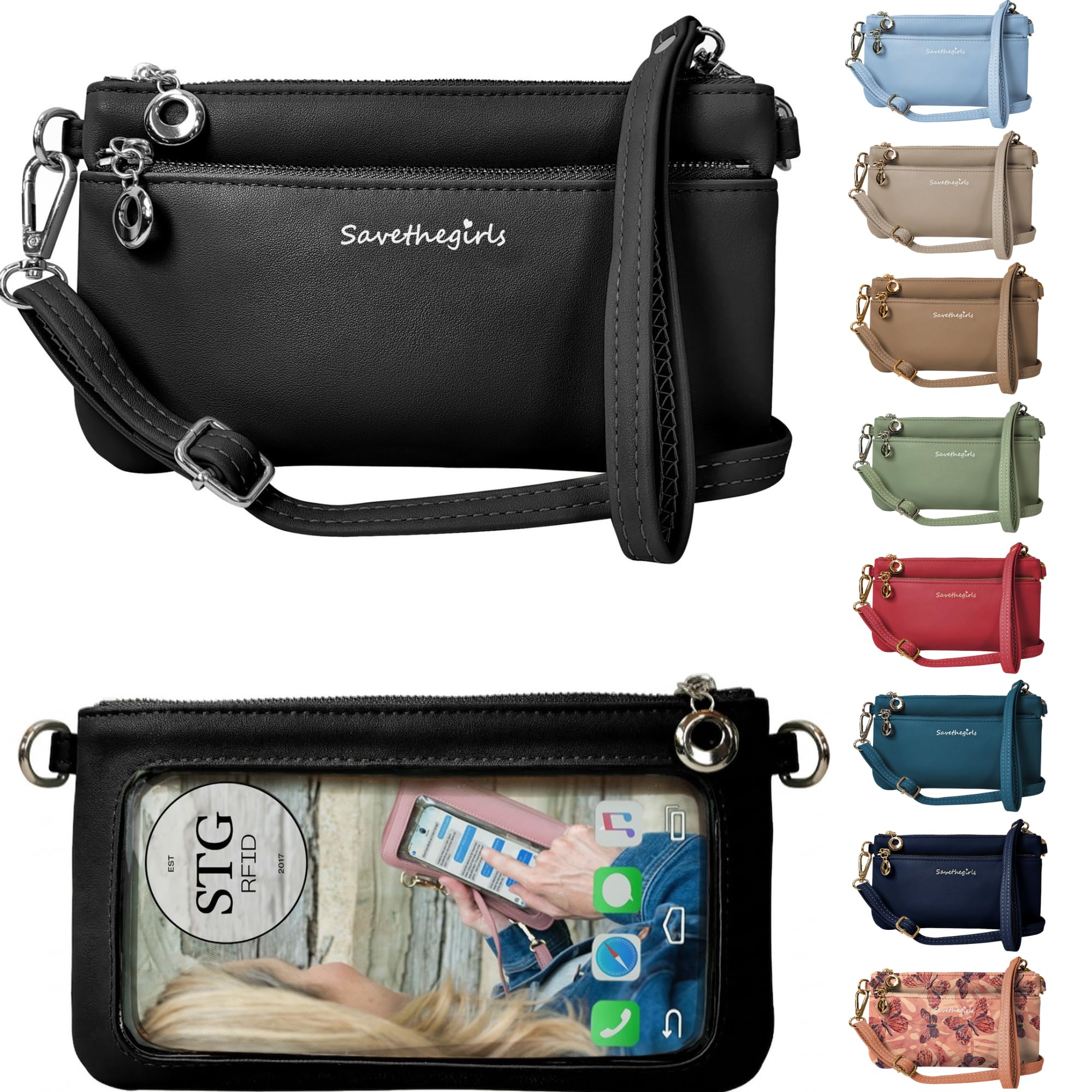 Save the Girls Cell Phone Purse — Touch Screen Women’s Crossbody Bag (Bella)