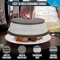 Vista 3 de Funda de silicona para salpicaduras de microondas, apta para lavavajillas, paquete de 2 fundas para microondas para alimentos, diseño espacial