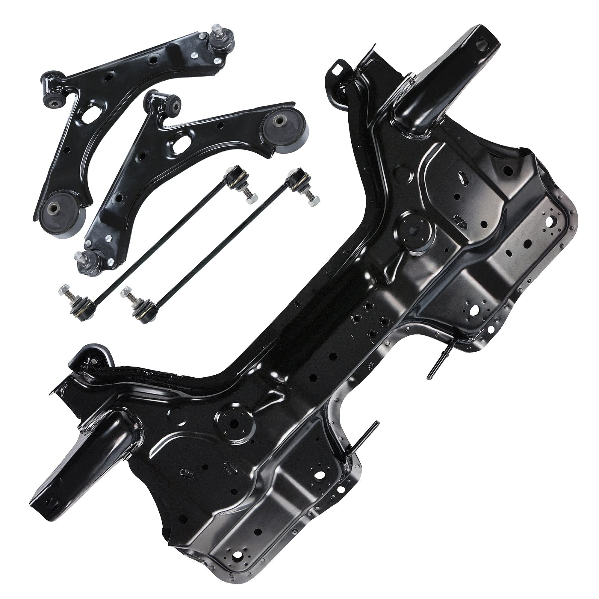 ATEC Germany 1x Achskörper vorne Motorträger, 1x Querlenker links, 1x Querlenker rechts, 2x Koppelstange Kompatibel mit OPEL CORSA D (S07), CORSA D Kasten/Schrägheck (S07)