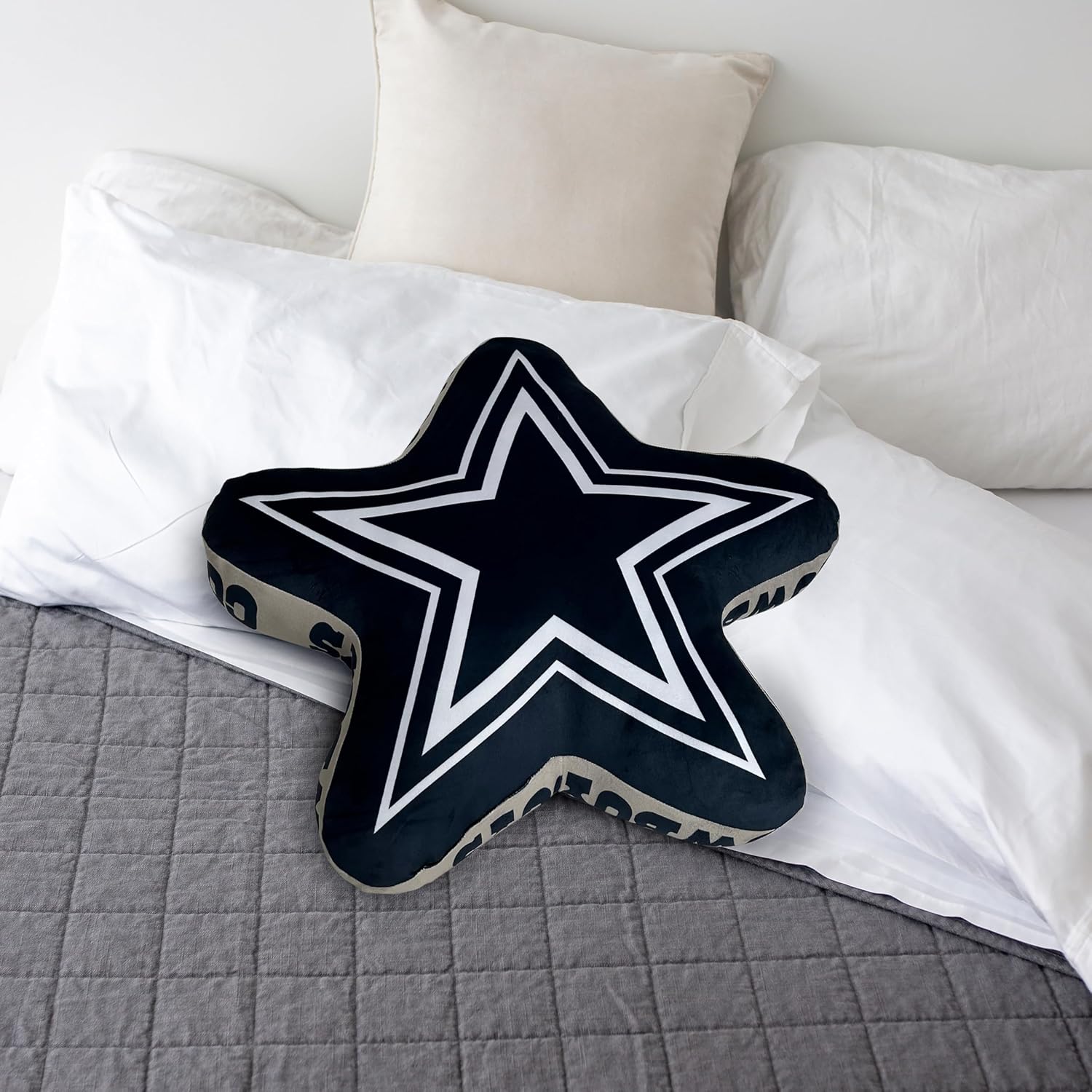 FANMATS NFL XL Puff Plush Pillow – Plush Oversized Decorative Pillow for Couch & Bed | Team Logo Shape