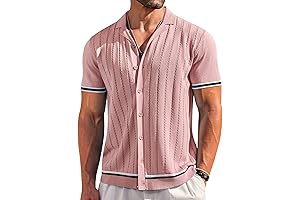 Men's Short Sleeve Knit Shirt: A Casual Button-Down for Comfort and Style