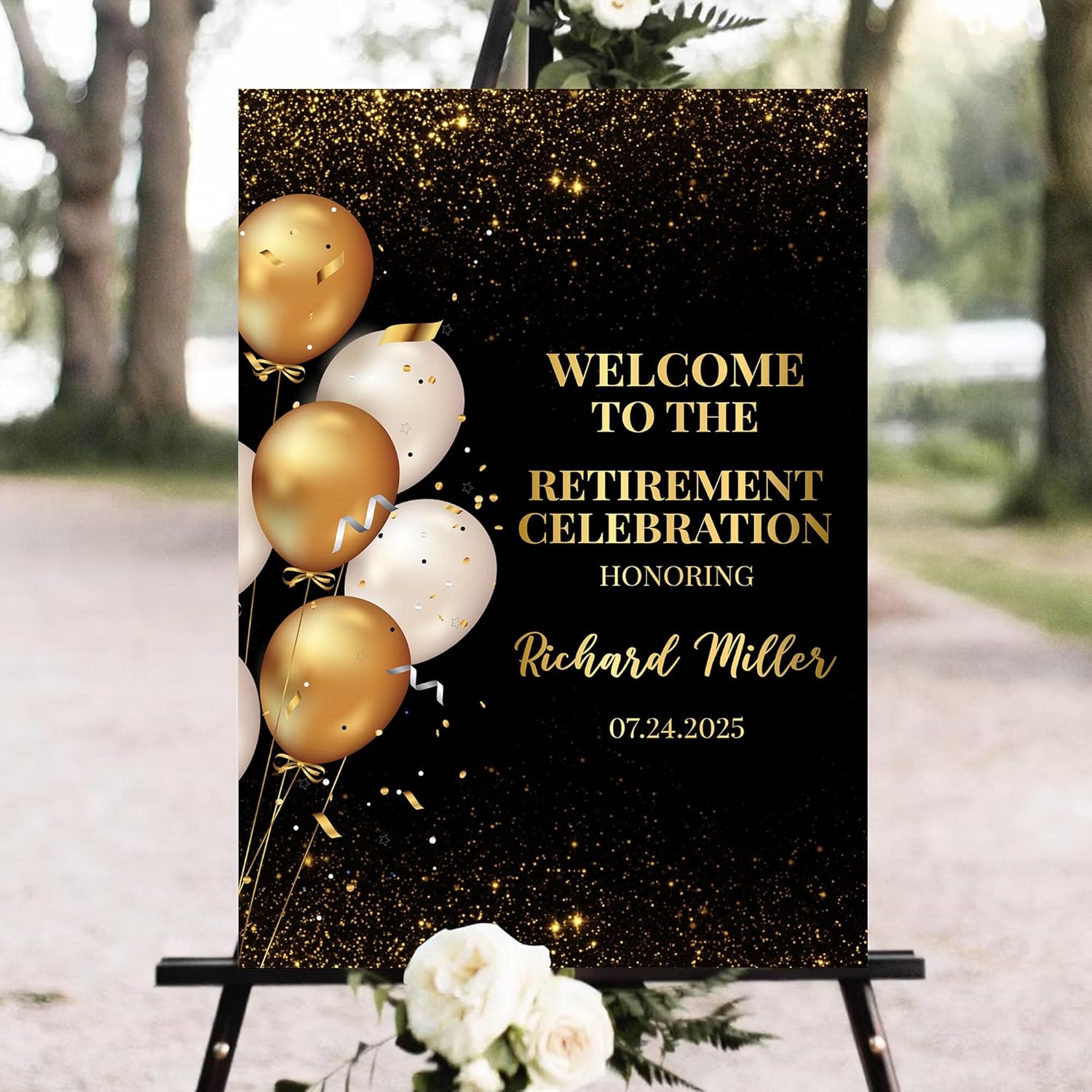Personalized Retirement Celebration Welcome Sign, Retirement Party Sign, Retirement Party Decorations, Happy Retirement Yard Sign, Retirement Welcome Sign, Retirement Outdoor Sign #5