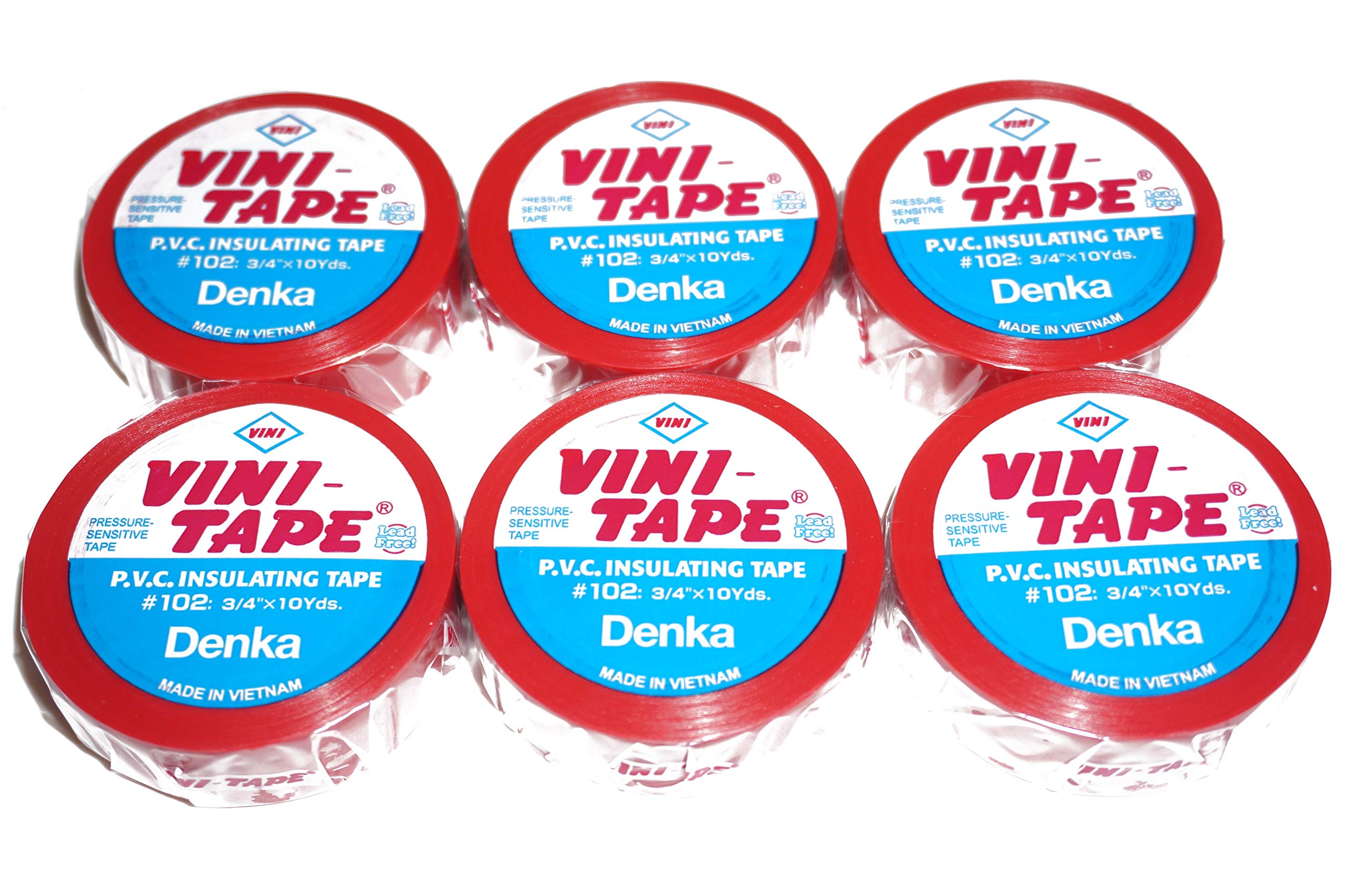 VINI-Tape PVC Electrical Insulation Tape (6-Rolls) (Red)