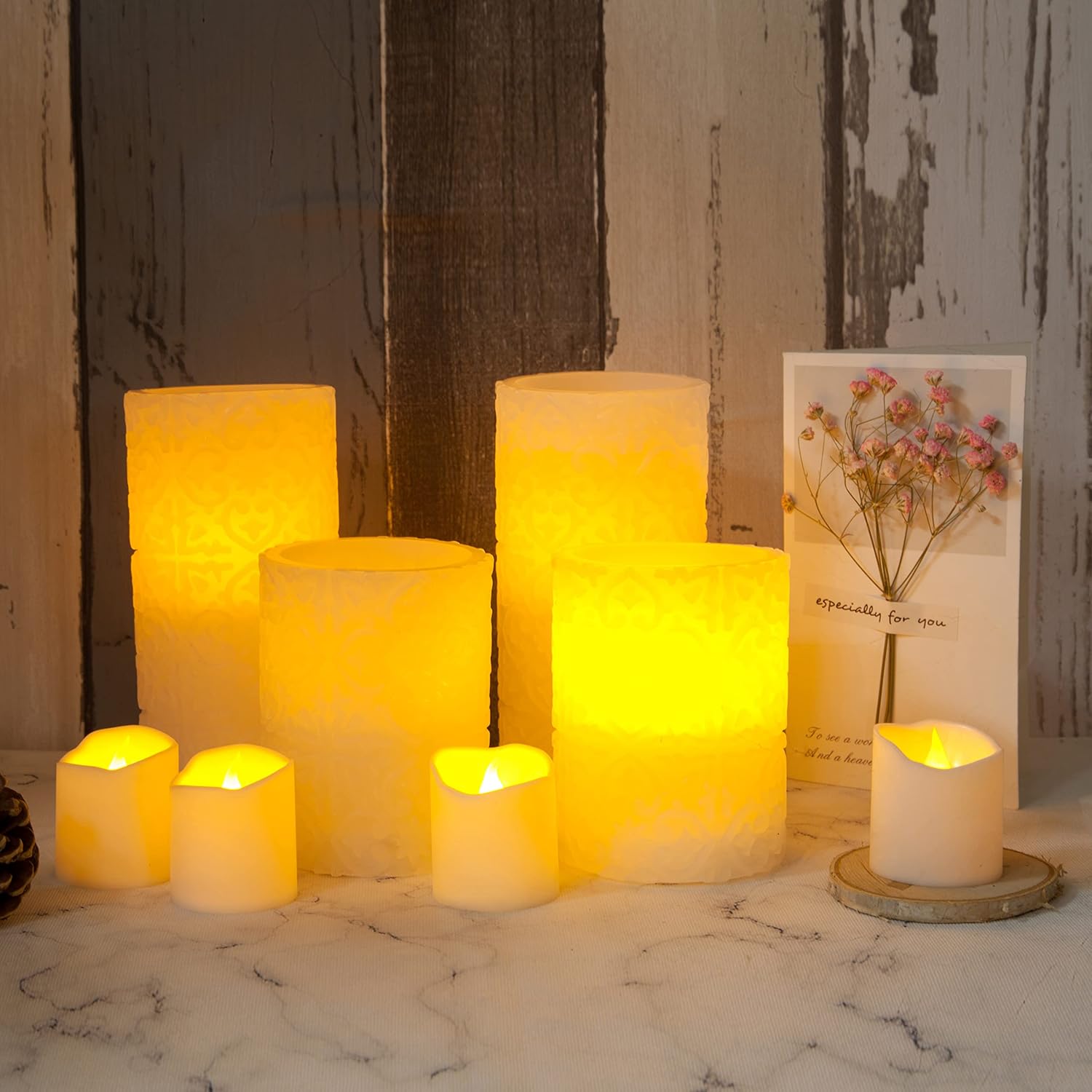 Buy FURORA LIGHTING LED Flameless Candles with Remote Battery