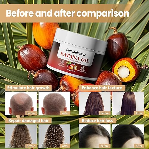 Miniatura 5 de Chuanghua'er Aceite de batana para el crecimiento del cabello, orgánico, sin refinar, evita la pérdida de cabello, mejora el grosor en hombres y