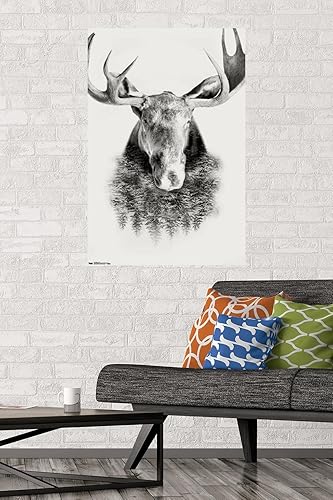 Miniatura 2 de Trends International Póster de pared de alces con árboles, 22.375 x 34 pulgadas, versión sin marco