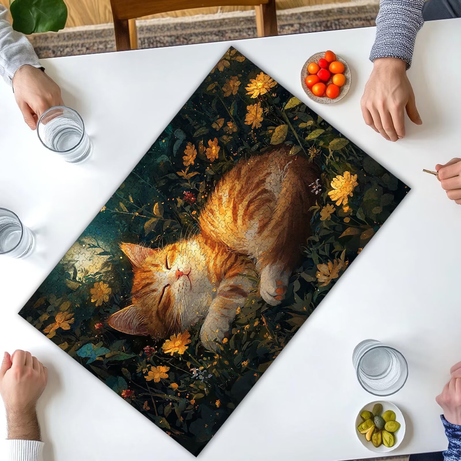 Puzzle 1000 elementów, kwiat, 1000 elementów, dla dorosłych, drewniane puzzle dla dorosłych, z ekskluzywnym pudełkiem na opakowanie, klasyczne puzzle dla całej rodziny, duże puzzle na prezenty