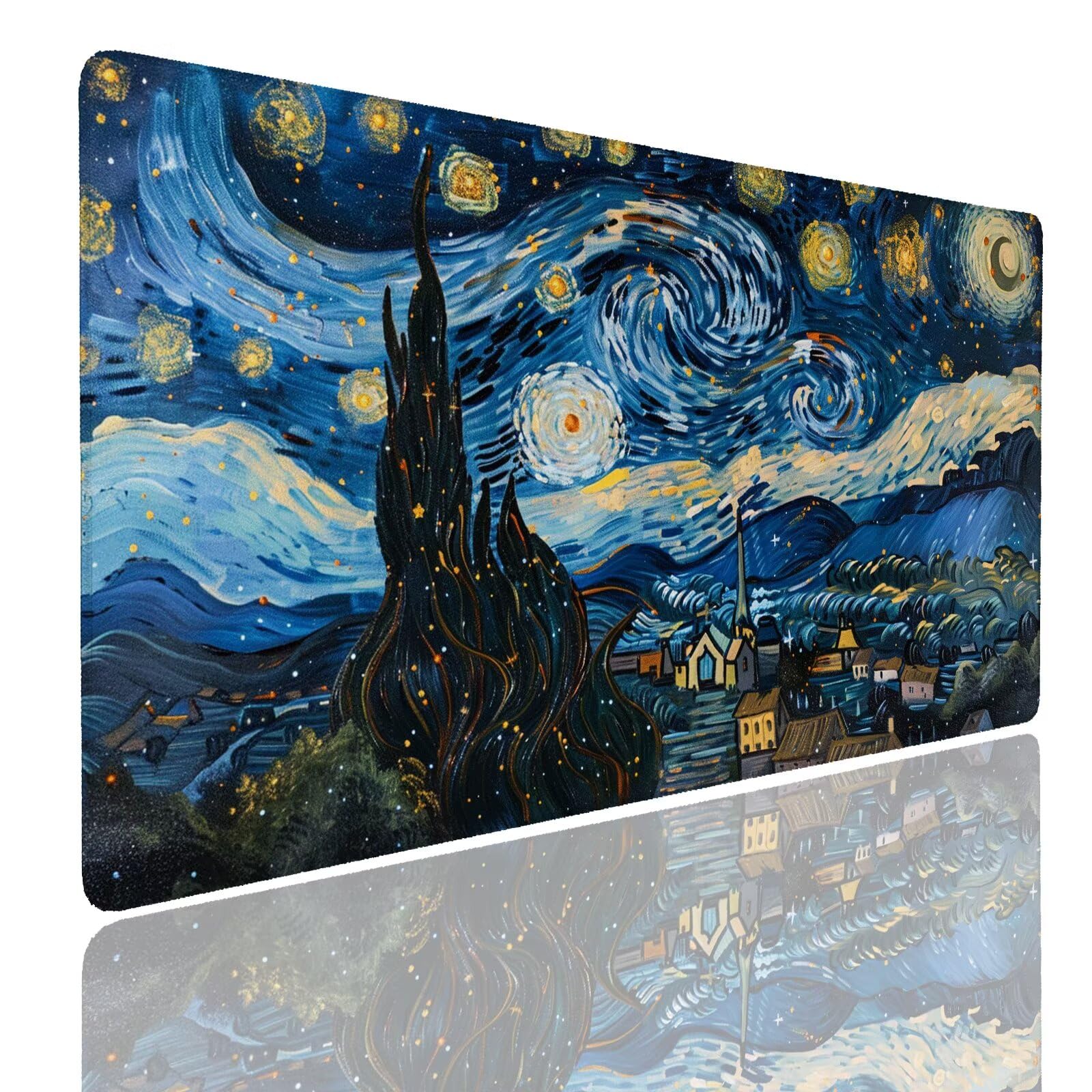 Alfombrilla de Ratón 1400x600x4mm Alfombrilla Ratón XXL Gaming Tapete Protector Escritorio Impermeable Antideslizante, Mousepad Grande Desk Mat, Tapete Rato, Mouse Pad Alfombra Raton Gaming Star (4)