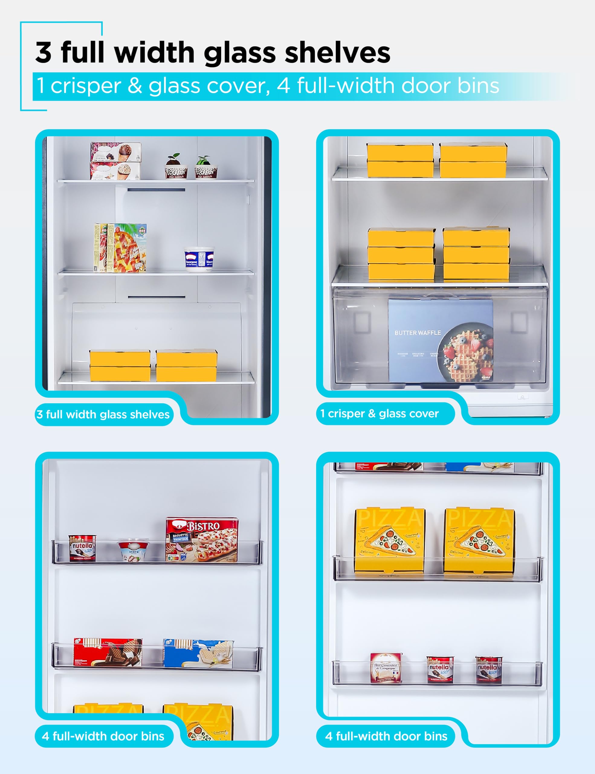 Black+Decker 21 Cu. Ft. Convertible Freezer Refrigerator, Upright Freezer Or All Fridge With Glass Shelves, Reversible Door, R600a Refrigerant, Energy Star Rated, Frost Free, Buc2100jb, Black on Fridge.com - View 5