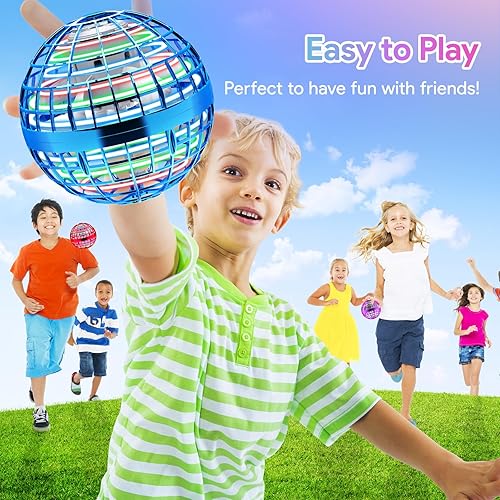 Miniatura 2 de Juguete de bola de orbe volador, juguetes de bola flotante Boomerang controlados a mano, Fidget Flying Spinner con luces mágicas, mini drone Cool