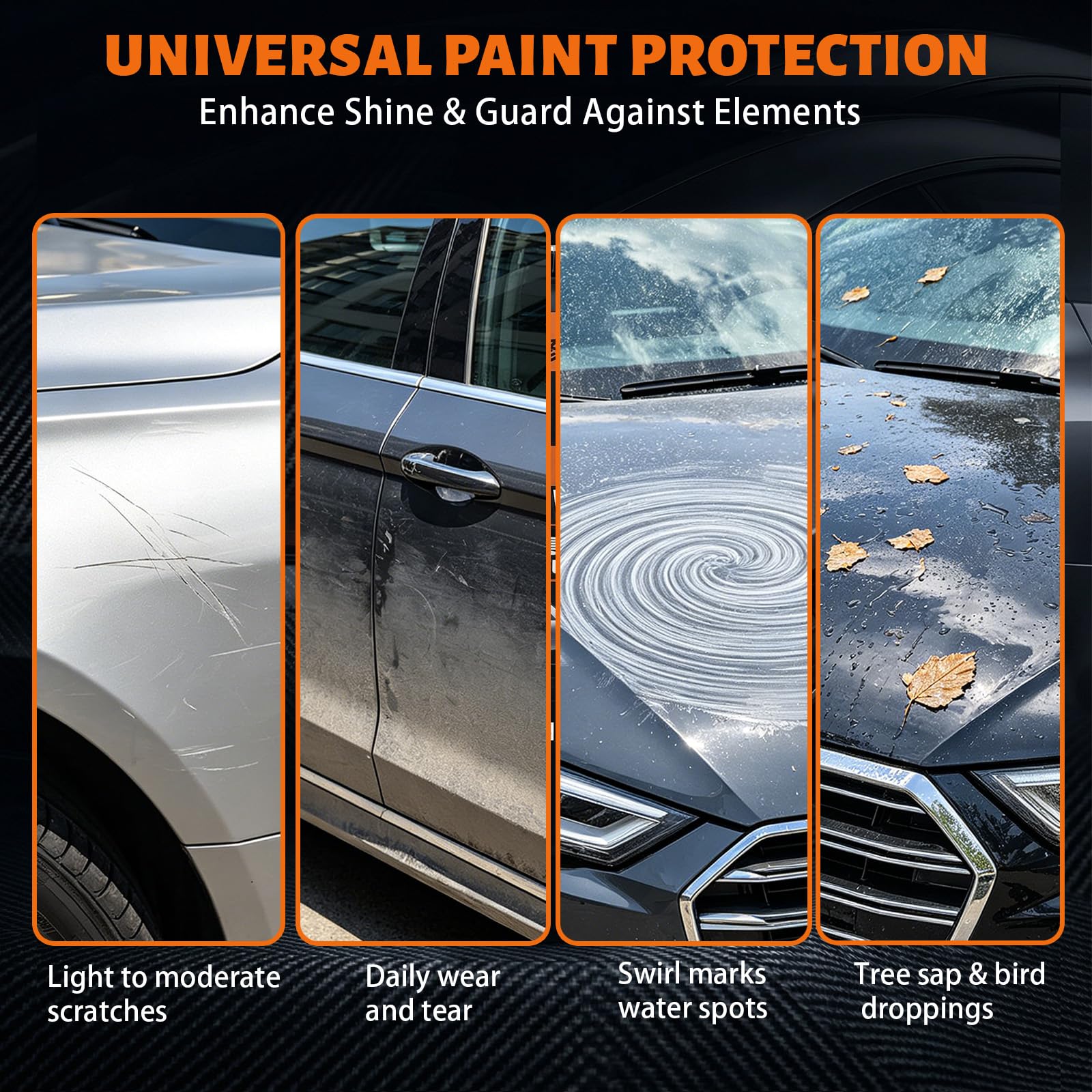 Car Scratch Remover, Scratch Remover Kit for Cars 120 ml, Car Scratch Removal Wax Repair Paste with Wipe and Sponge, Remove Minor Scratches and Restore Surface Shine - 2