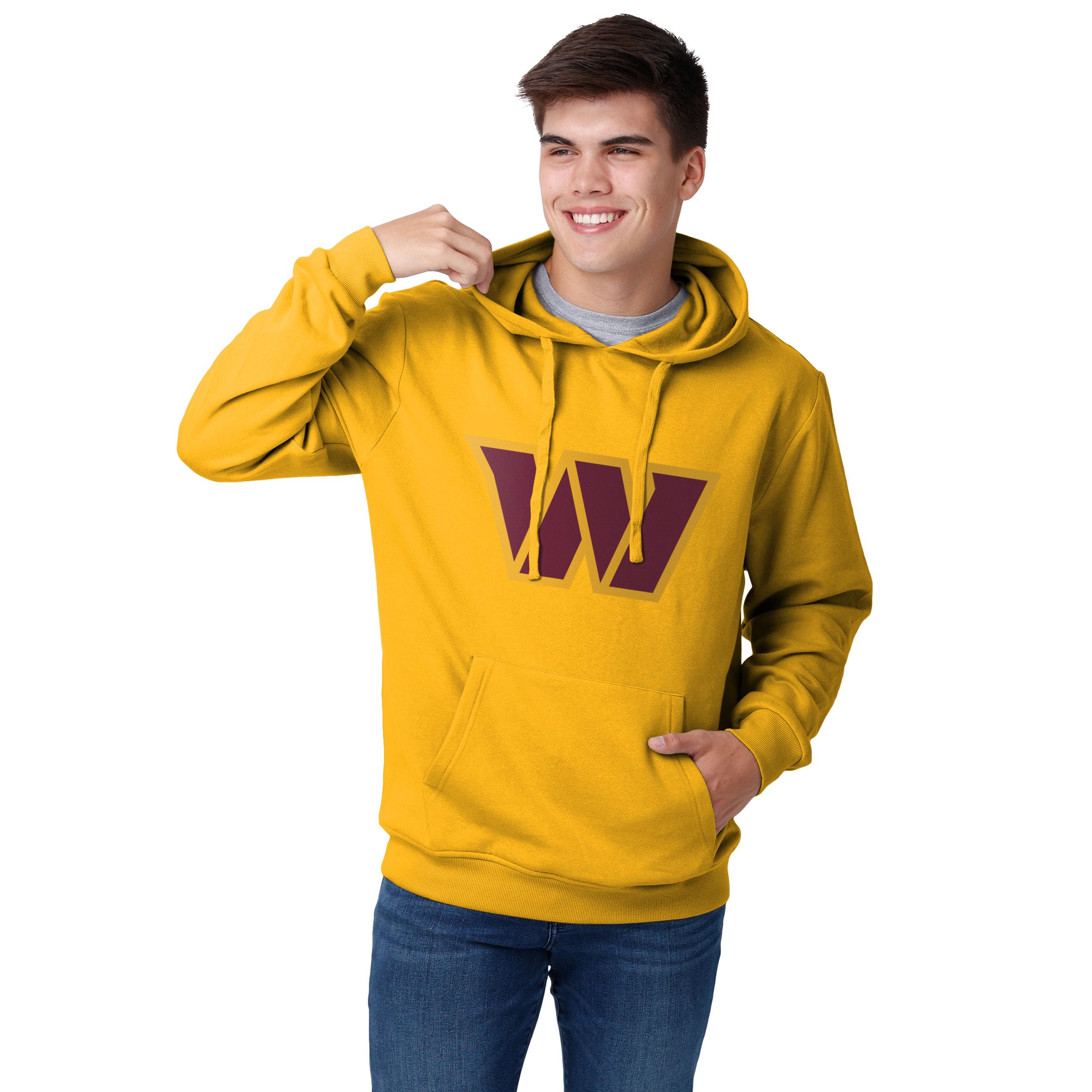 FOCO Men's NFL Team Logo Solid Hoodie