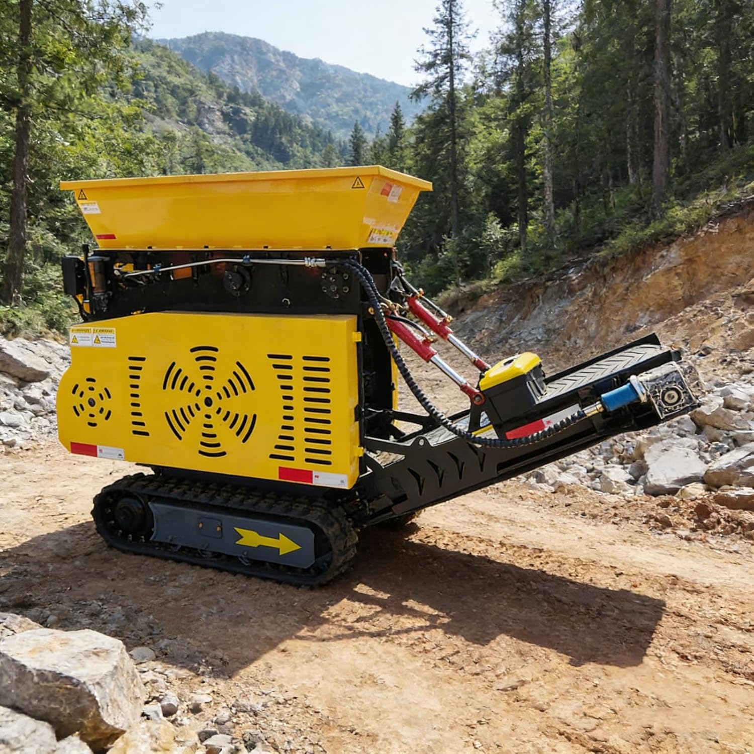 Compact Mobile Stone Crusher with Crawler Tracks for Quarry Rock Crushing and Construction Recycling