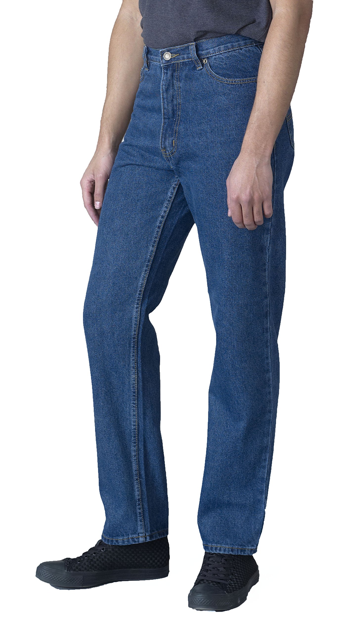 Rockford Men's Stonewash Quality Extra Tall Length Jeans 38" Inside Leg (38 Waist 38 Leg, Denim)