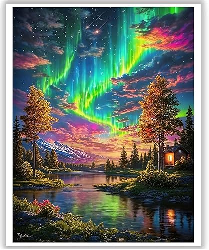 Miniatura 24 de HITO Paquete de 6 pinturas por números para adultos, kit de pintura por números para adultos, flores, fácil de pintar por números, perfecto para