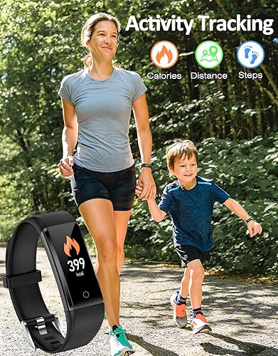 Miniatura 3 de GRV Reloj podómetro, sin Bluetooth, no requiere aplicaciónteléfono, reloj de seguimiento de fitness impermeable con contador de pasos, calorías,