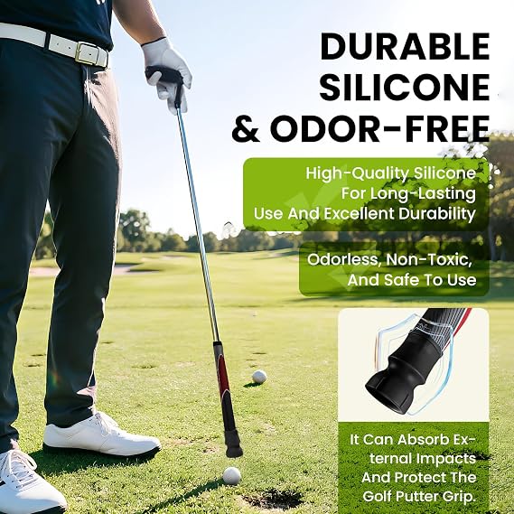 FINGER TEN Silicone Golf Ball Retriever for Putter Handle 2 Pack