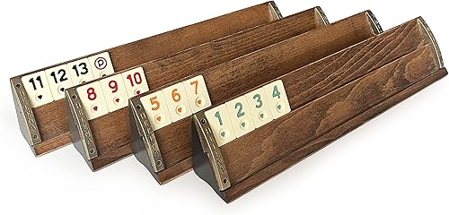 Miniatura 4 de Juego de Rummi Costantia tallado en madera masiva natural VIP hecho a mano - Juego de Rummy - Juego de Okey - Rummy de azulejos