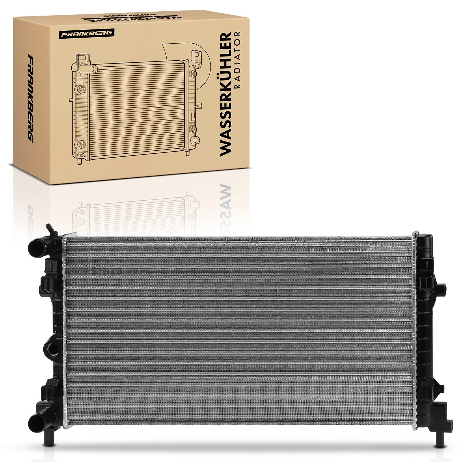 Frankberg Radiatore Motore Radiatore acqua Compatibile con Polo 6C1 6R1 1.2L Polo 6C1 6R1 1.4L Fabia II 542 1.2L Ibiza IV 6J5 6P1 1.4L Polo 6C1 6R1 1.0L Replace# 6R0121253A