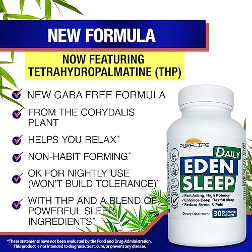 Miniatura 2 de Eden Daily Sleep Nueva fórmula libre de GABA  Duerme más rápido, relaja tus músculos, promueve un sueño profundo y reparador (30 cápsulas veganas)