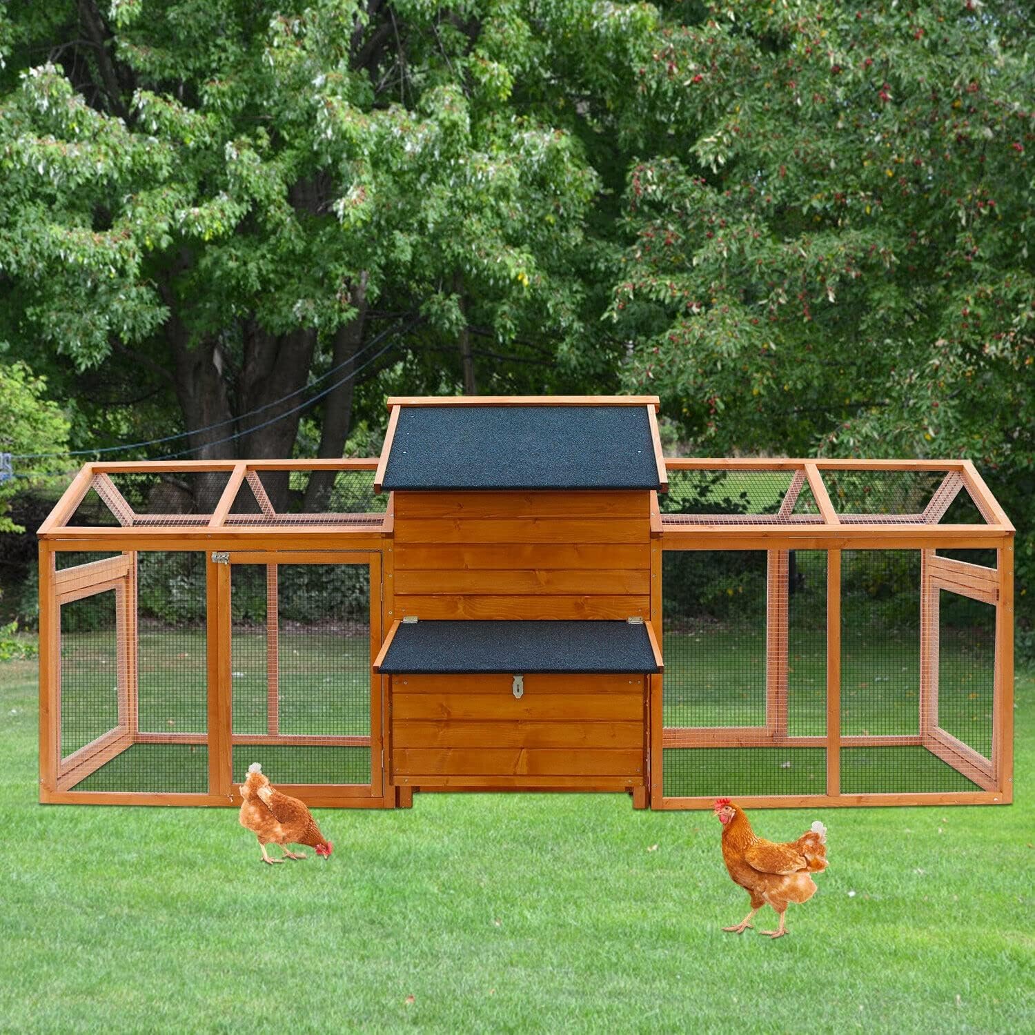 Large Wooden Chicken Coop Combo Animal Pet House Rabbit Hutch Cage Backyard Rabbit Hutch Rabbit