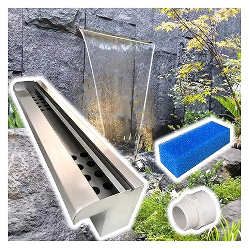 Stainless Steel Waterfall Spillway Kit for Pools & Gardens -