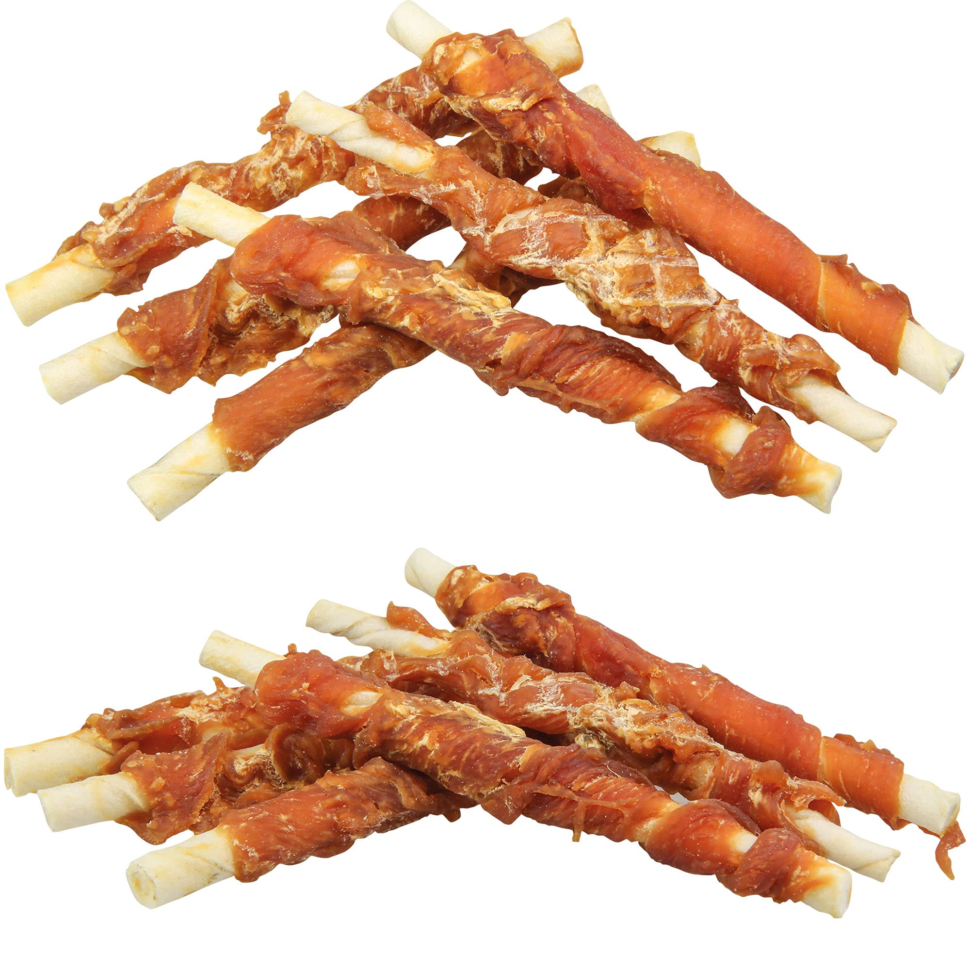 Varillas de filete de pollo 5 x 200 g suavemente secadas bajo en grasa bien digeribles aprox. 12 cm