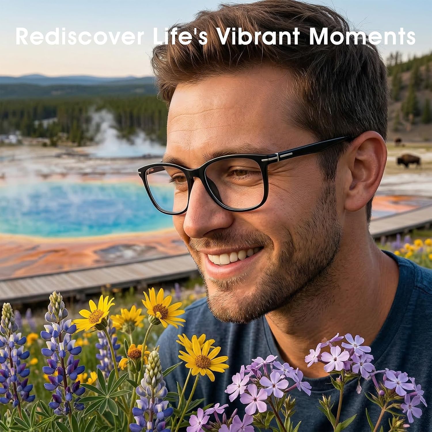 Color Blind Glasses for Men, Red-Green Color Blindness Vision Correction & Enhancement Eyewear
