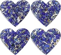 Vista 18 de Rockcloud Pack of 2 Heart Shape Resin Crystal Stones Chips Drawer Knobs Pull Handle Cupboard Dresser Door Pull with Screws Home Decoration Pink