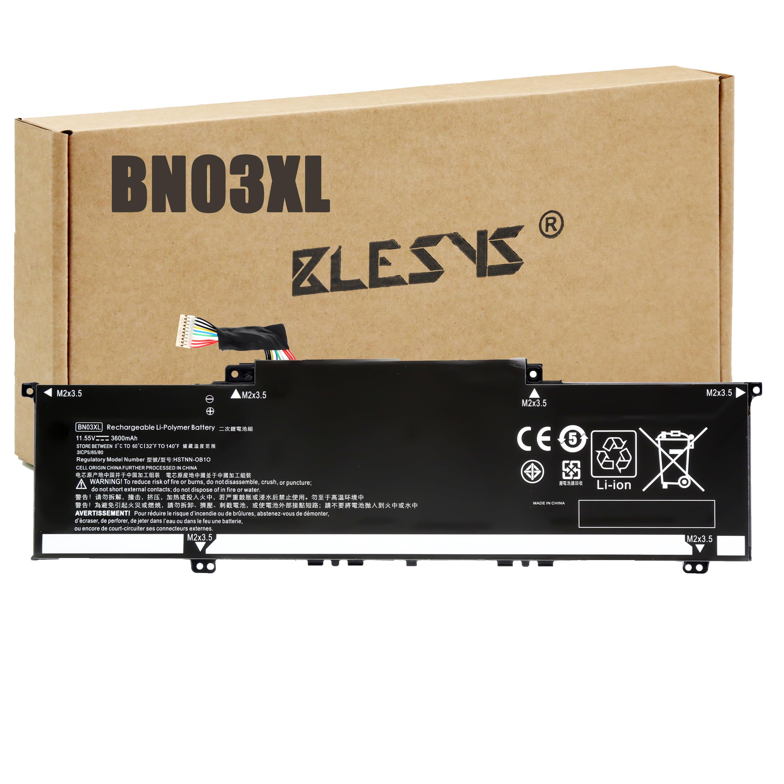BLESYS Batteria per HP BN03XL L77034-005