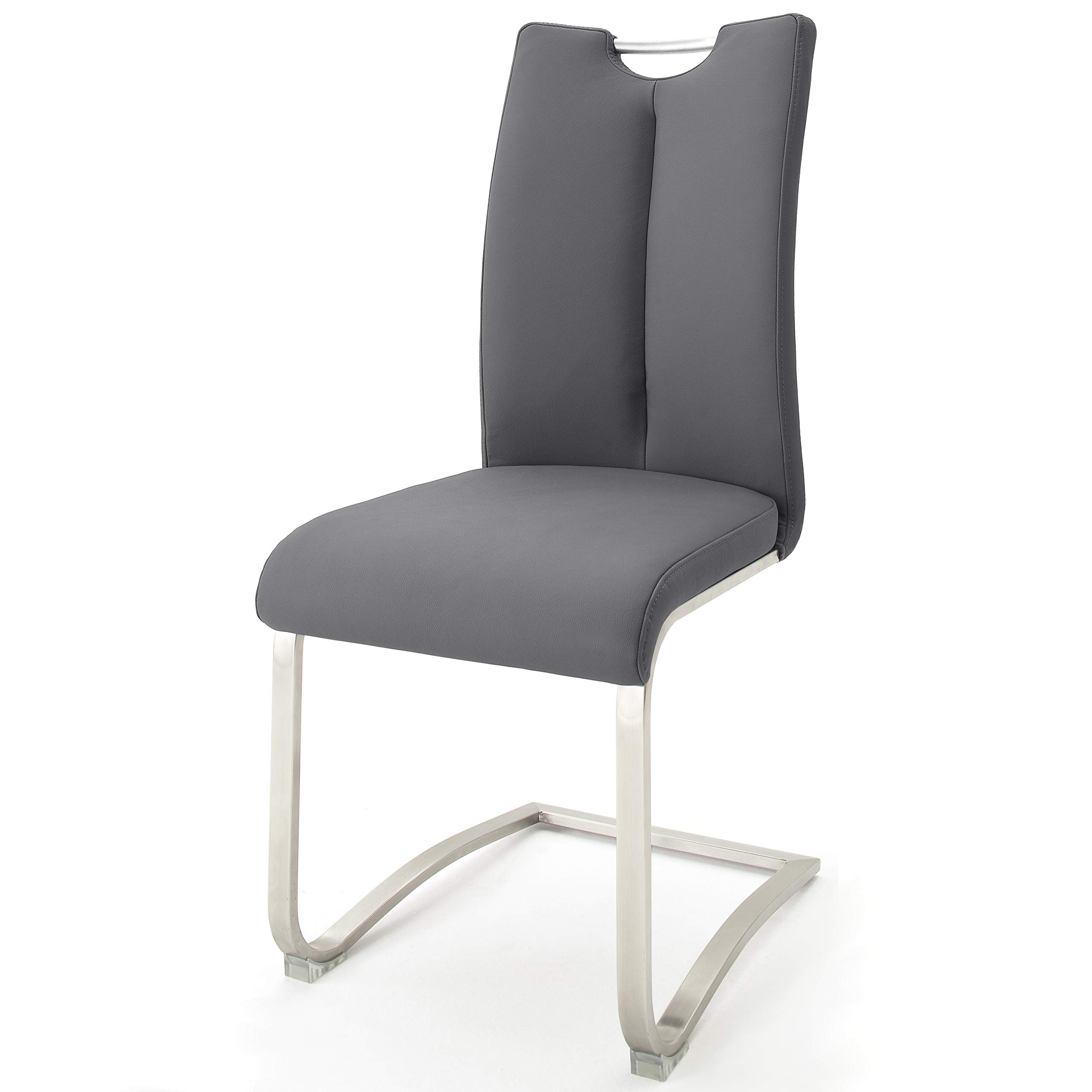 Robas Lund Silla De Comedor Oscilante Salva, Poliéster, Gris, Ancho/Alto/Profundidad: Aprox. 46 X 102 X 61 Cm