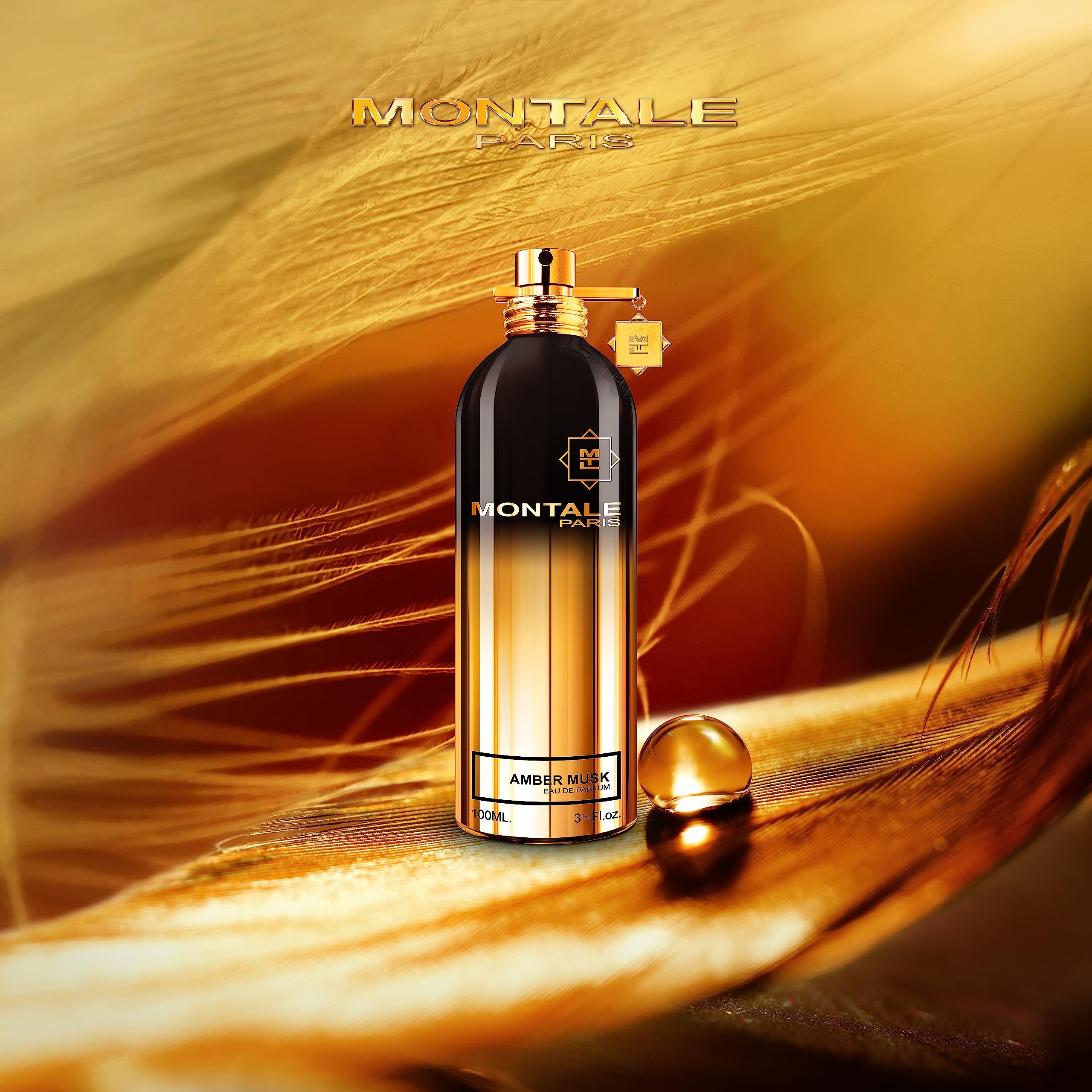 Montale Amber Musk Eau de Parfum Spray for Unisex, 3.4 Ounce/100
