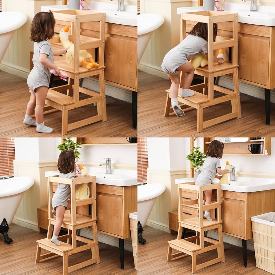 Folding Step Stool Guidecraft Tower Step Up Stool Kids Kitchen