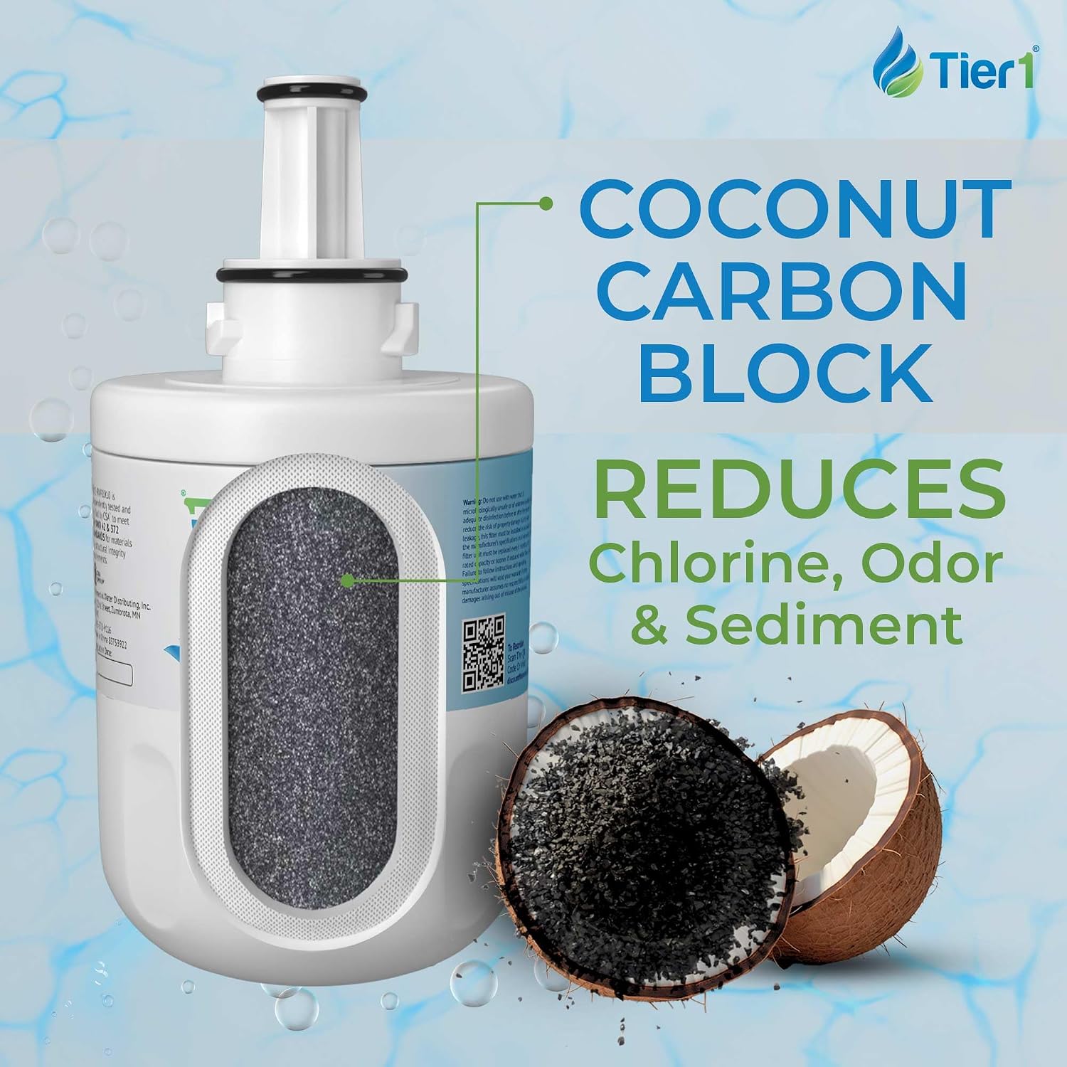 Tier1 RWF1010 DA29-00003G Refrigerator Water Filter | Replacement for DA29-00003F, RGF238AARS, WSS-1, WF289 Filter - Up to 24 Months Supply | Easy Install | Odor Control | Great Tasting Water (4-pk)