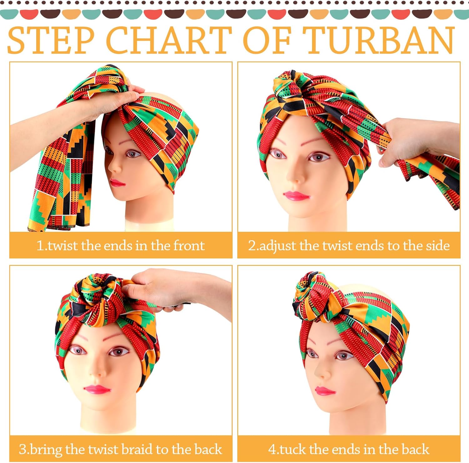 Tarpop 3 Pcs Girl African Attire Outfits Maxi Dresses Costume Ankara Dashiki Skirt Head Wrap Earrings - Image 7
