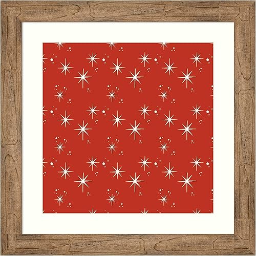 Amanti Art Framed Wall Art Print 24x24 Vintage Christmas Collection F by Grace Popp, Abstract Wall Art, Vintage Decor, Medium Poster Painting