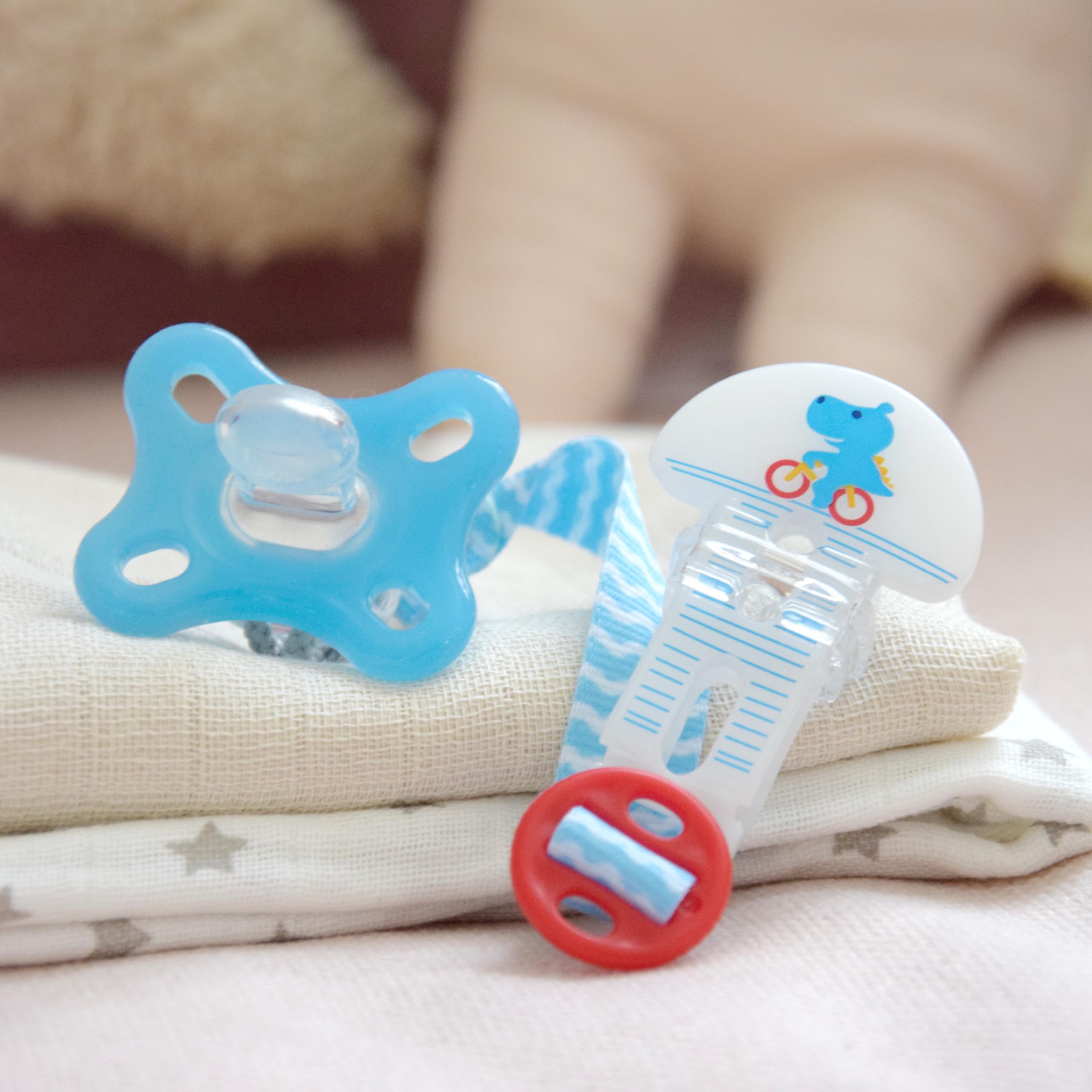 MAM Clip It! & Cover, Catenella con Custodia Portaciuccio, Neutro