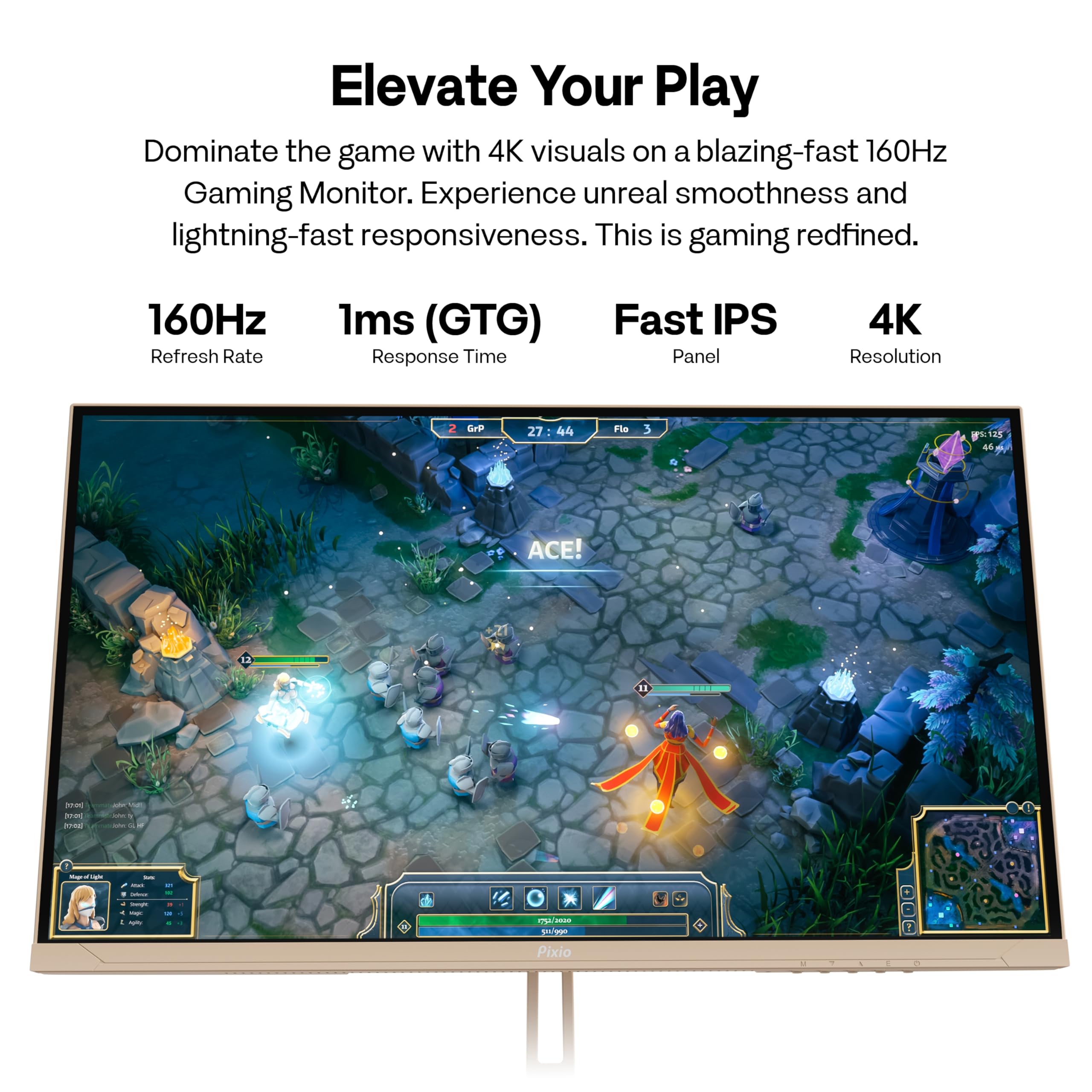 Amazon.com: Pixio PX27U Wave Beige 27 inch 160Hz Refresh Rate 4K