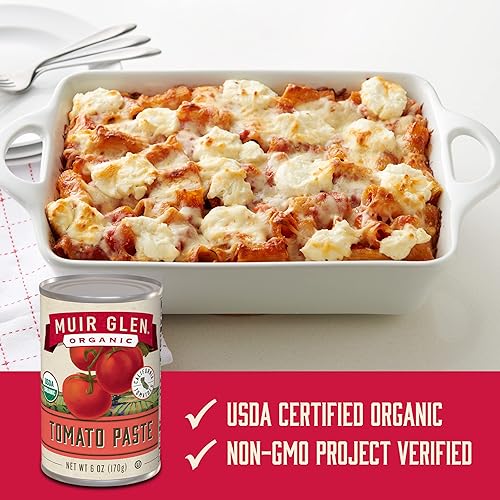 Miniatura 4 de Muir Glen Pasta de tomate orgánica, 6 onzas (paquete de 24)