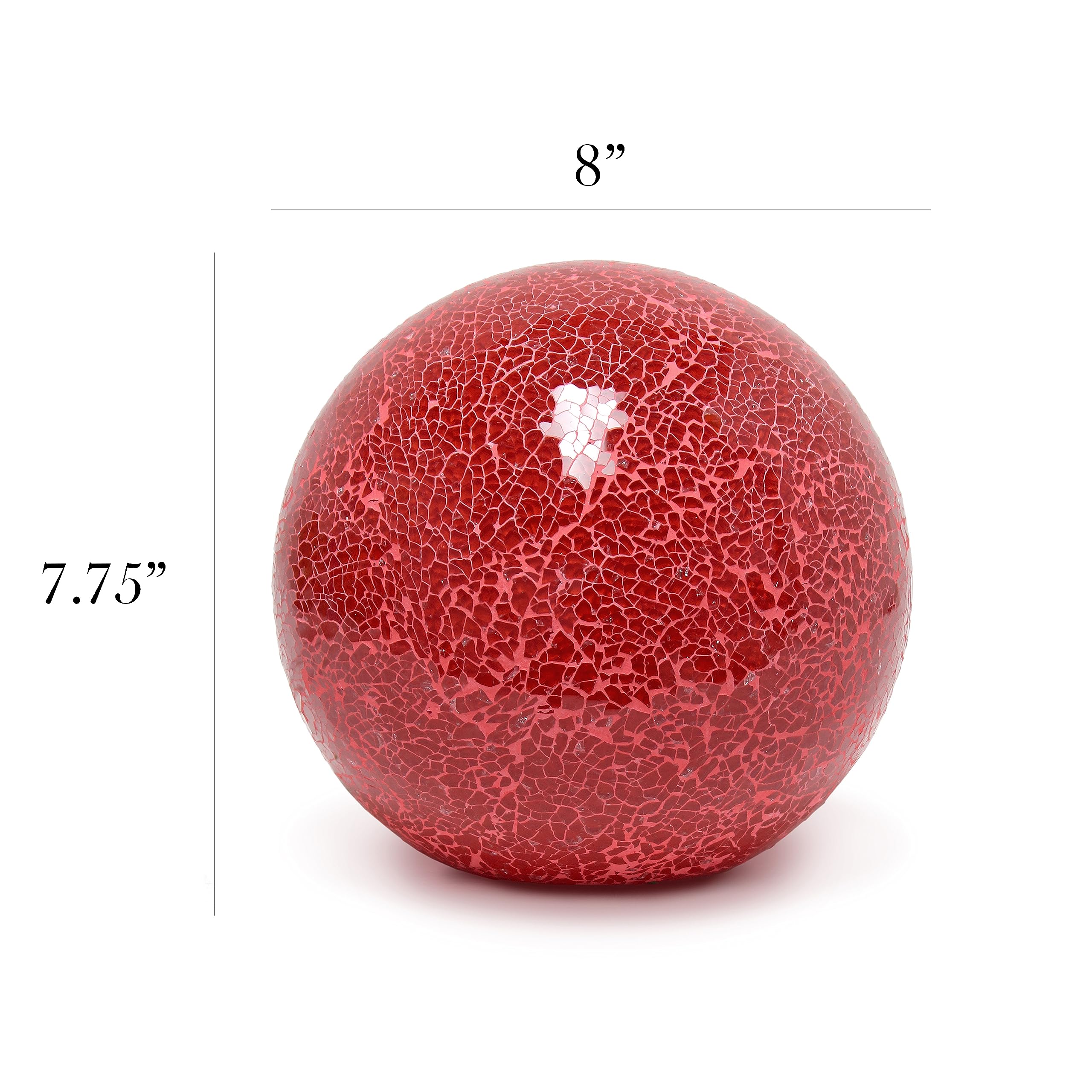 Simple Designs LT3302-RED 1 Light Mosaic Stone Ball Table