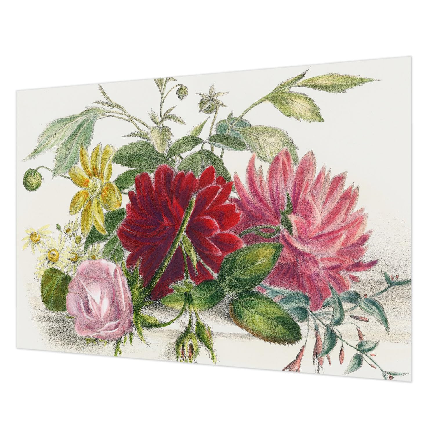 Décor mural intissé grand format bouquet de fleurs avec impression haute qualité