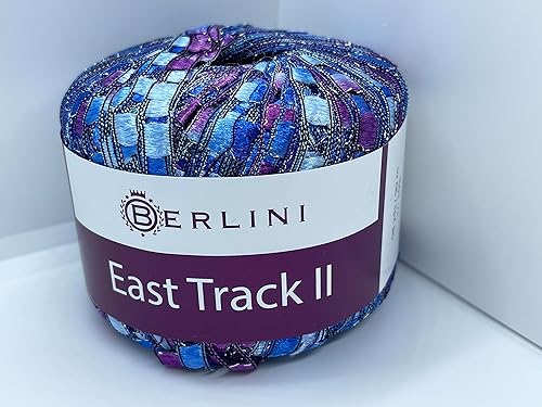 Miniatura 4 de Berlini East Track II - Hilo metálico para escalera, 1.76 onzas, 98 yardas, color azul iris #160, color azul, morado con acento metálico plateado