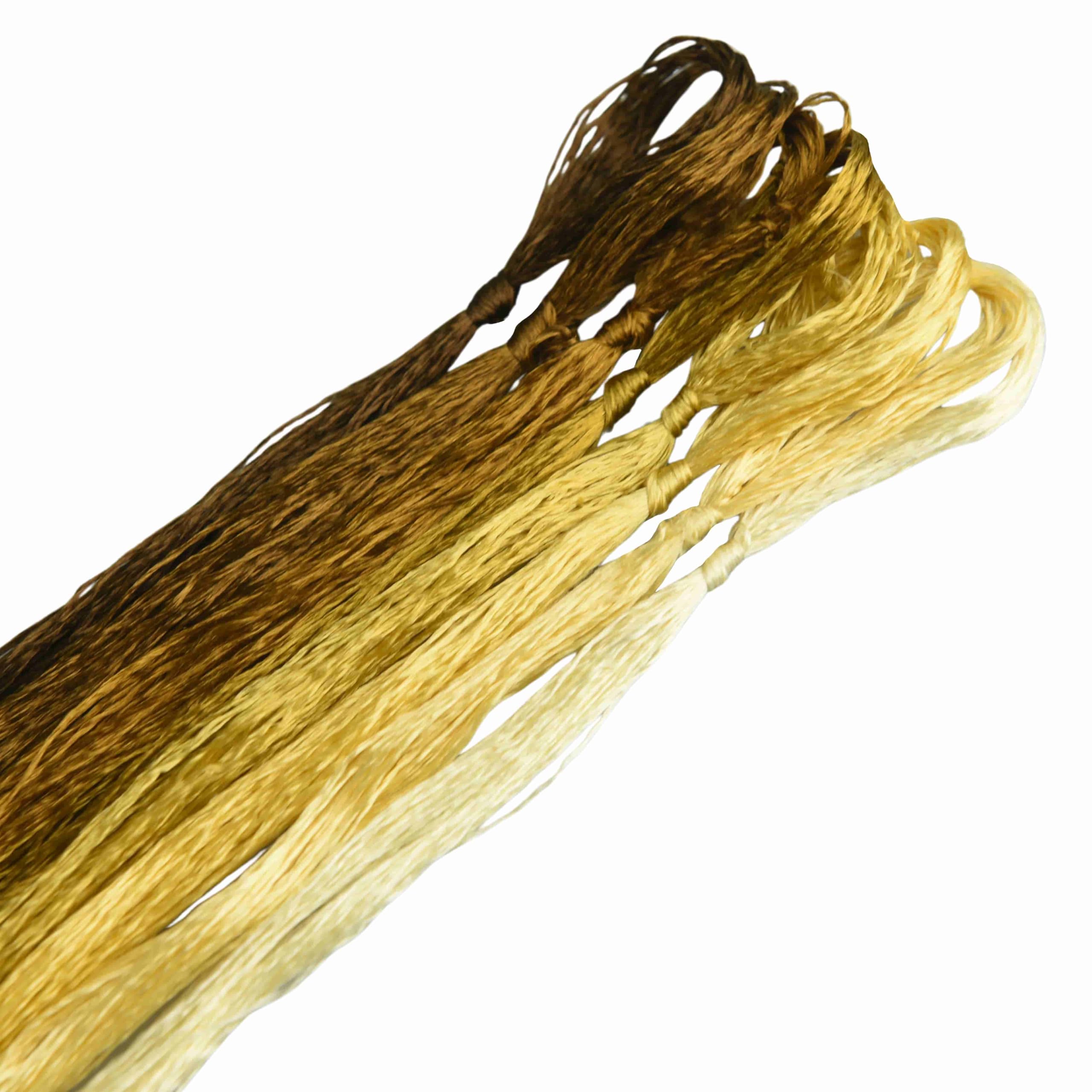 MINGGUXIUYI 8 Colours Gradient Mulberry Silk Embroidery Threads - 22M Each, for Hand Embroidery/Cross Stitch/Knitting/DIY Crafts (11)