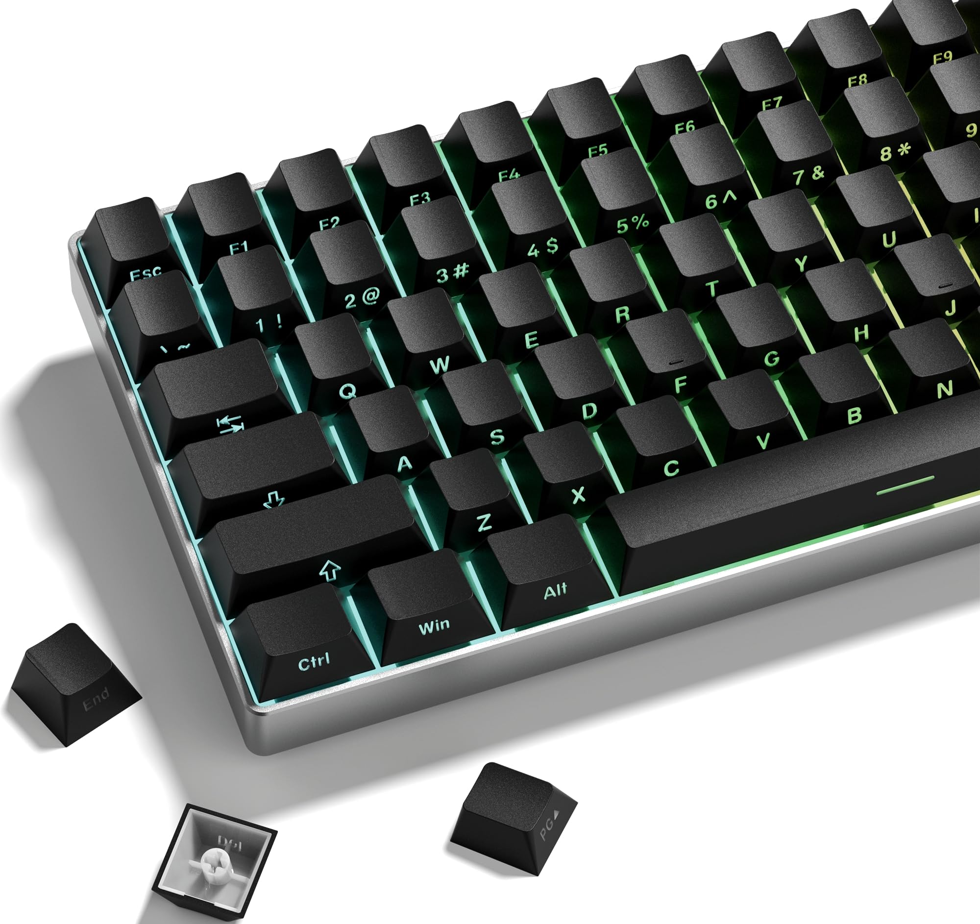 Amazon.com: dagaladoo Black keycap Set,Shine Through Keyboard caps