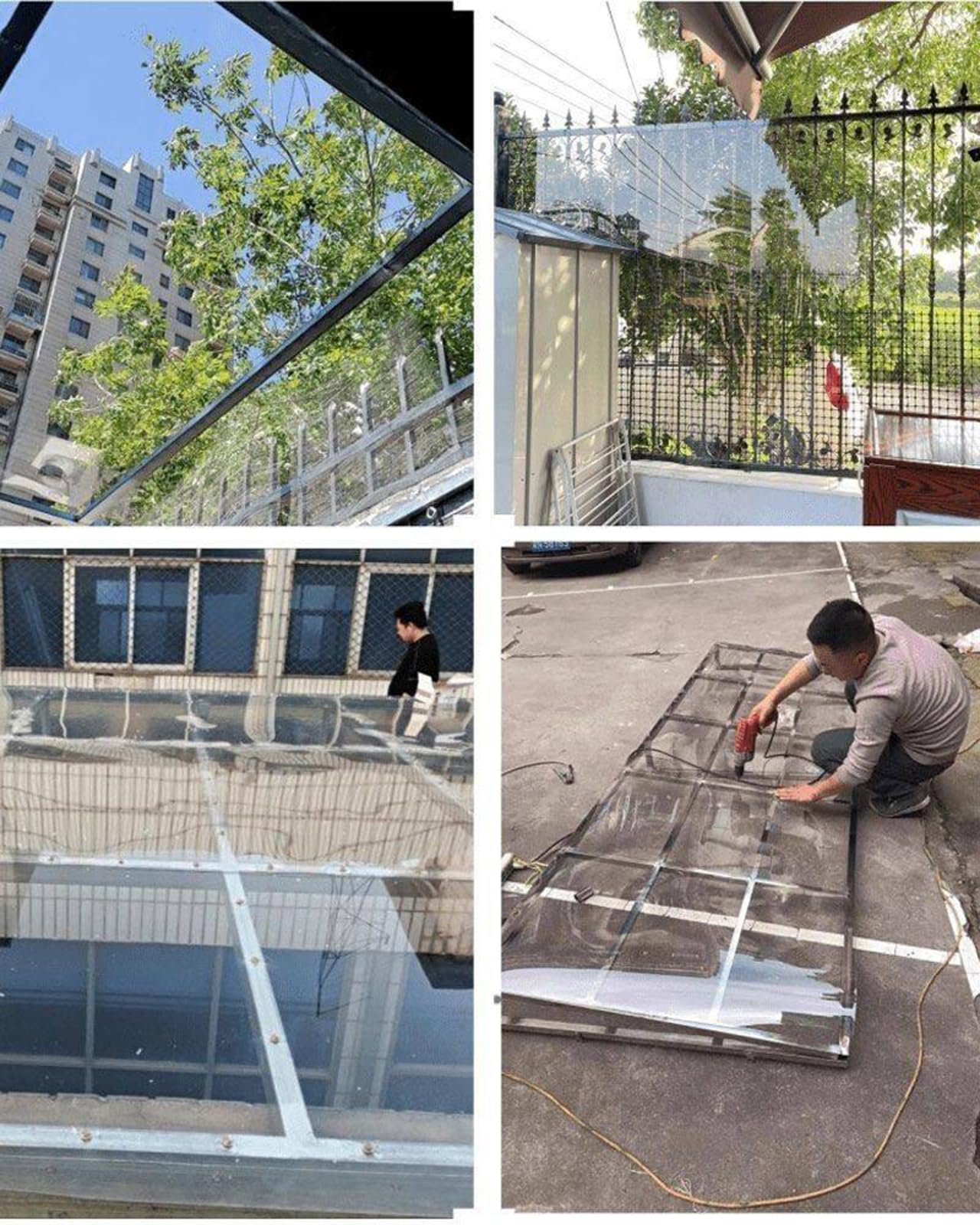 Lastra in Policarbonato Pannello Trasparente Impermeabile Resistente UV Pannelli da Tetto in Plastica,Protetto da Pellicola su 2 lati,per Coperture,Serre,Gazebo,Tettoie (1m x 1.5m)